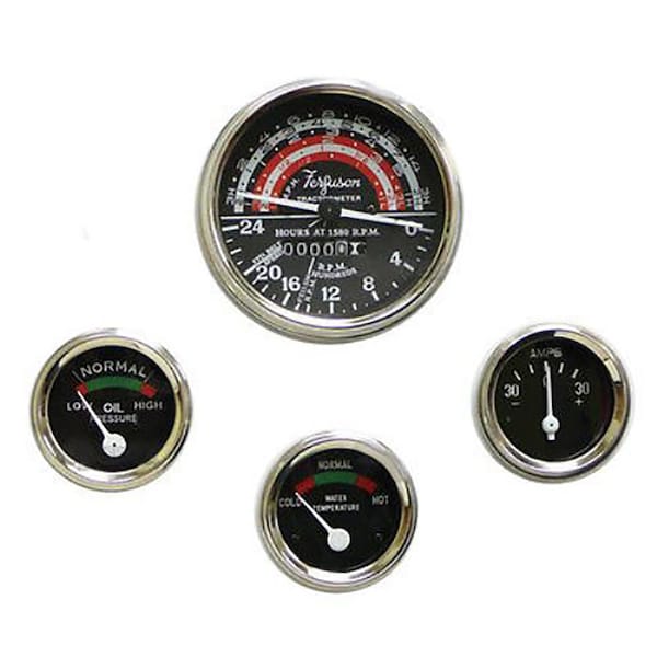 Aftermarket New Instrument & Gauge Kit with Chrome Bezels made Fits Massey Ferguson TO35 GAM10-0002 - main